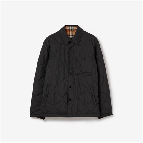 8033925 burberry|Reversible Thermoregulated Overshirt in Black .